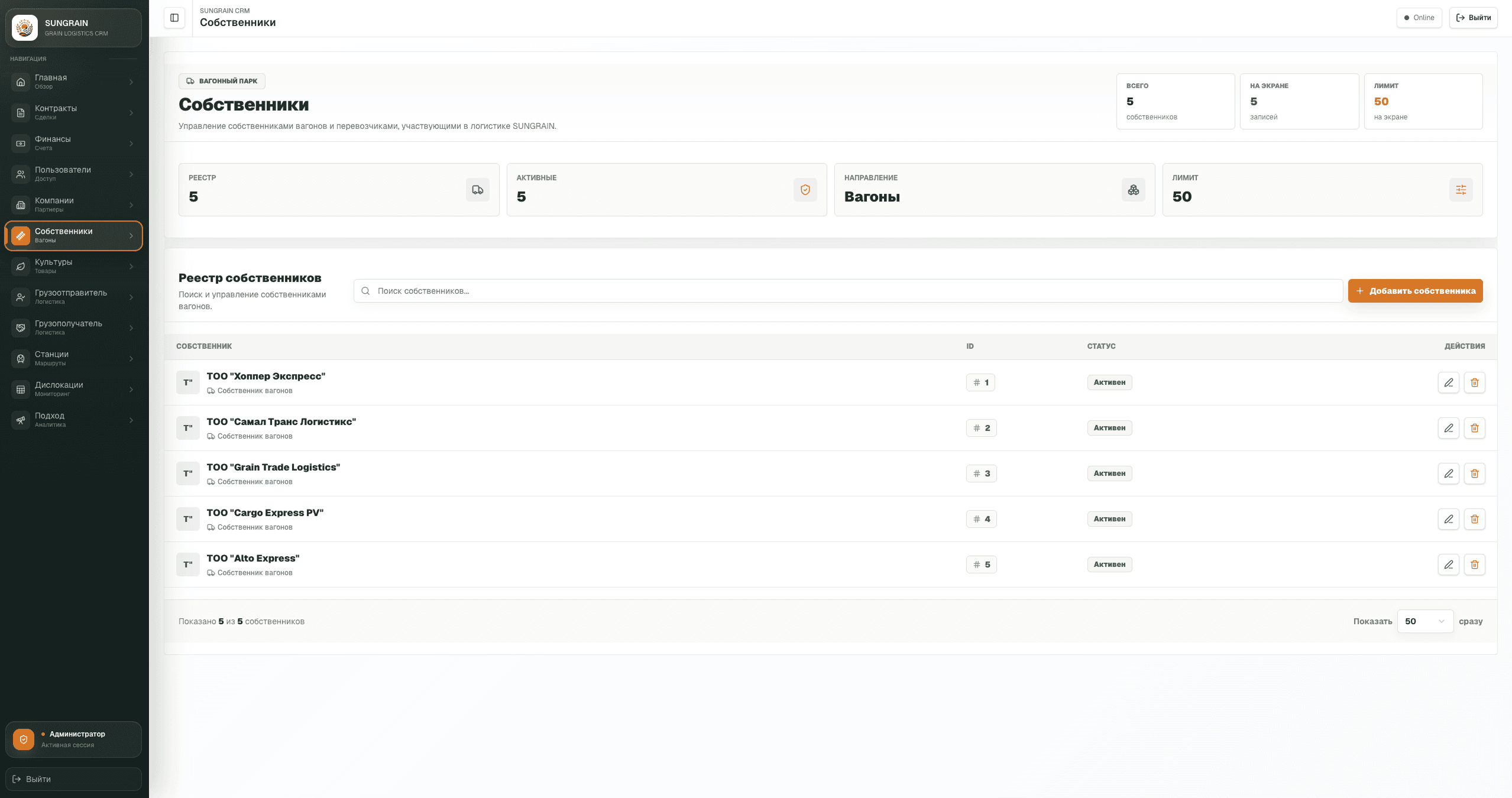 SUNGRAIN CRM visual 1